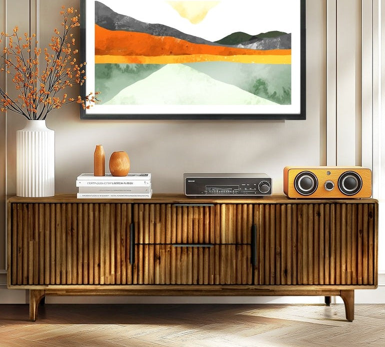 Bosk Wood Fluted TV Stand