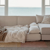 Burrow Span Sleeper Storage W/Chaise SECTIONAL Crushed Gravel 126w35d31h