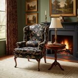Fine Custom Floral Pattern Wingback CHAIR 31Wx28Dx42H