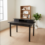 Dark Wood Laminate 1-Drawer w/ Storage Top DESKS 48Wx29.5Dx29.5H to writing surface