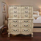 Kent Coffey Dauphine Tall French Provincial 6-Drawer DRESSERS/CHESTS 41w17.5d54h