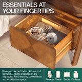Rum Handcrafted Solid Wood Nightstand