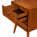 Flynn Mid-Century Nightstand, Chestnut Mahogany