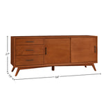 Flynn Large TV Console, Chestnut