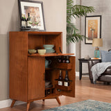 Flynn Large Bar Cabinet, Chestnut