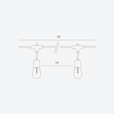 Glow Solar Hanging String Lights
