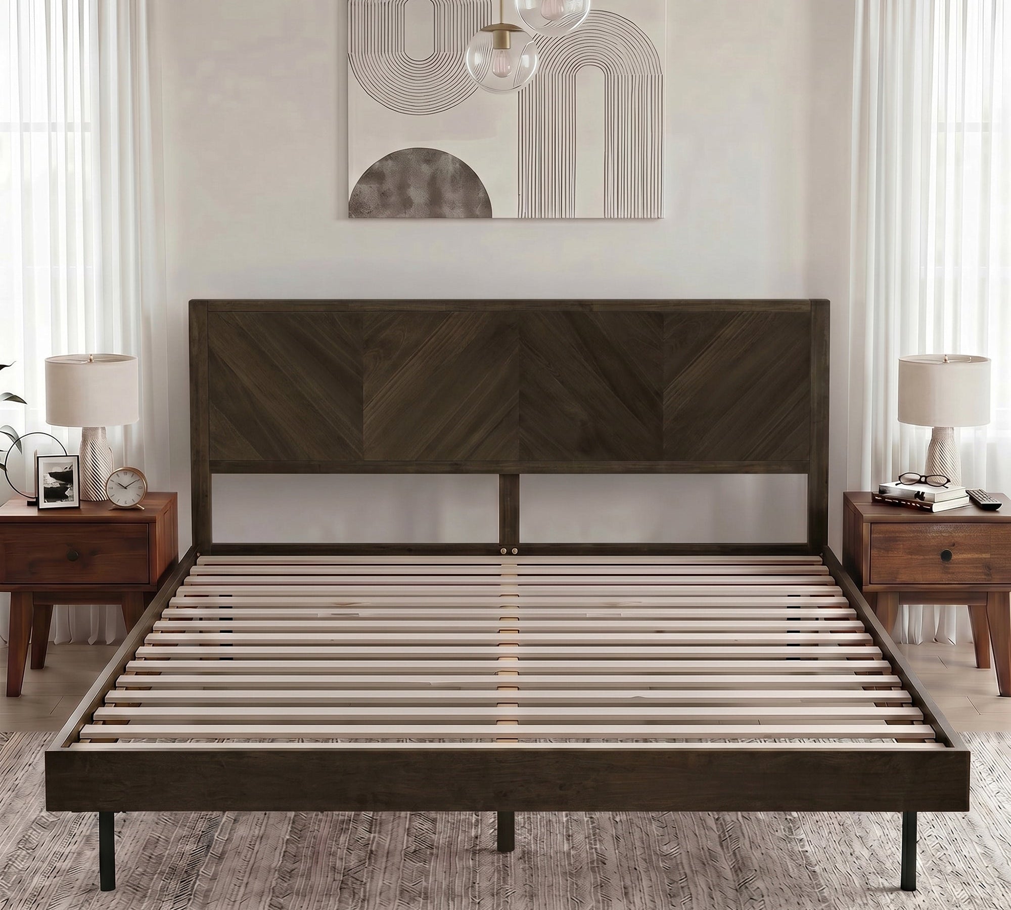 Alander Solid Wood Bed Frame