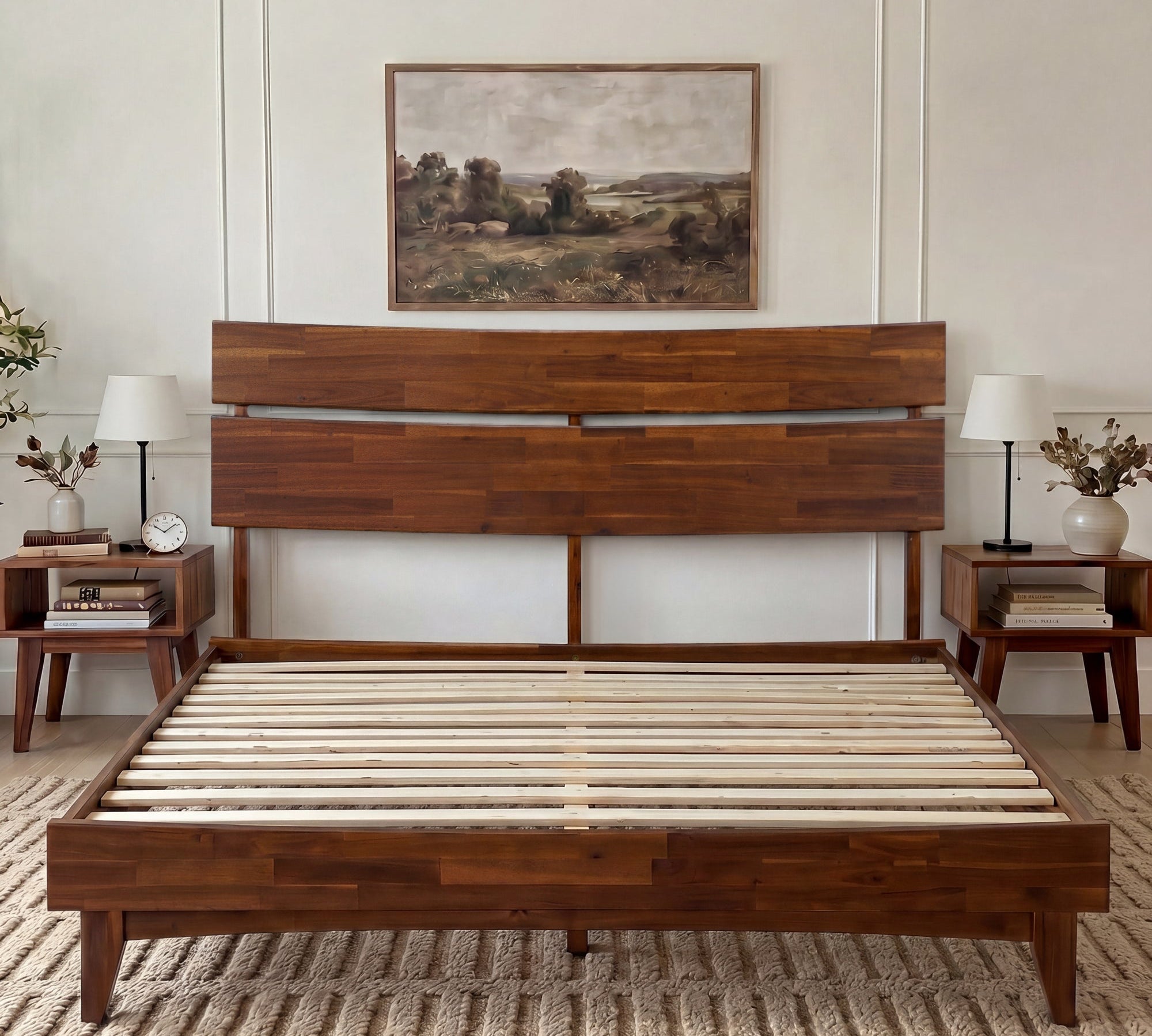 Aurora Solid Wood Bed Frame