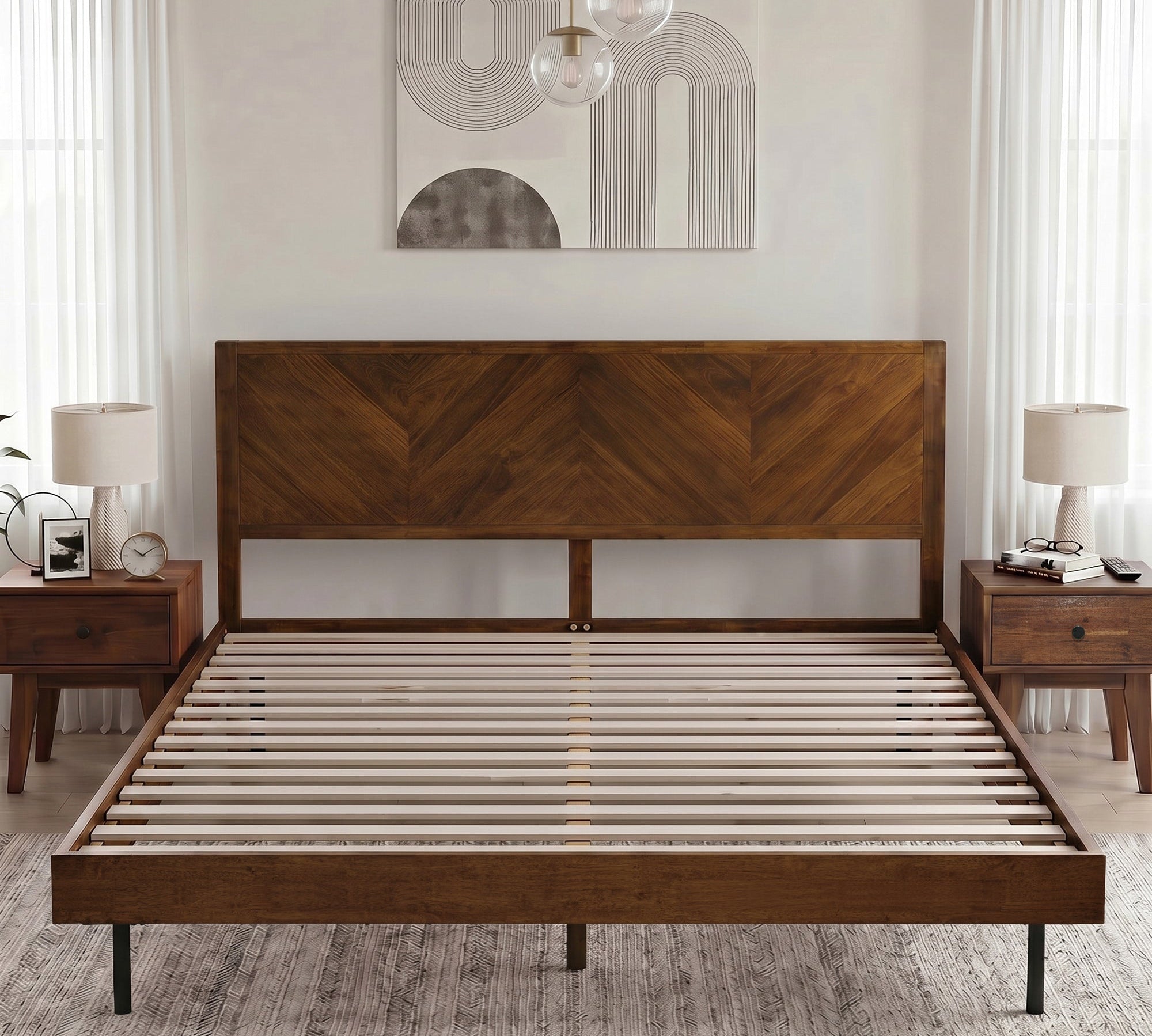 Alander Solid Wood Bed Frame