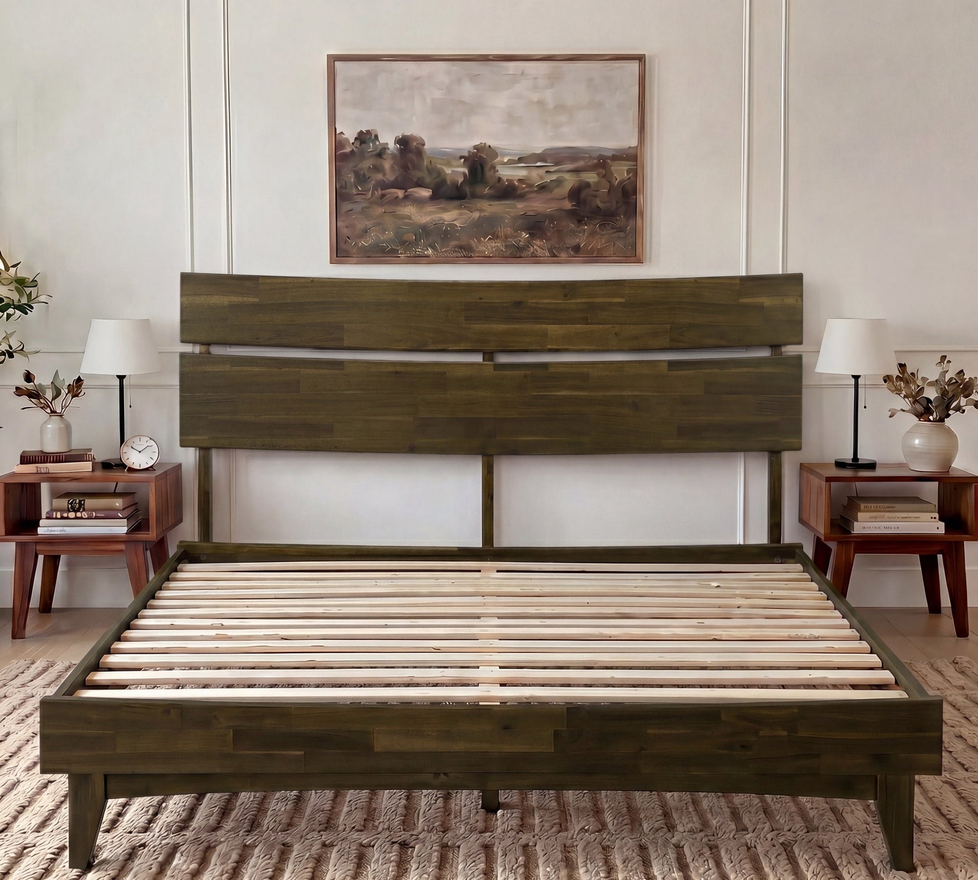 Aurora Solid Wood Bed Frame