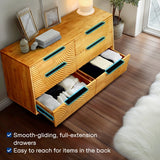Harmony Solid Wood Dresser with 6 Drawers