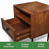 Savana Solid Wood Single-Drawer Nightstand