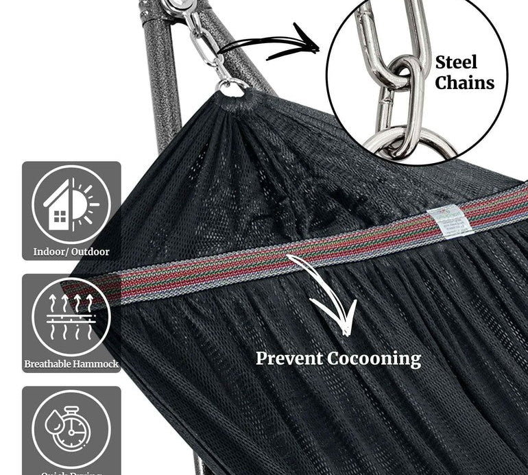 Tranquillo Universal Hammock with Medium Size Stands for Ultimate Relaxation - Ideal Universal Hammock Stands - Medium Size