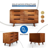 Harmony Solid Wood Dresser with 6 Drawers