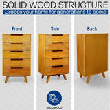 Harmony Solid Wood Dresser with 5 Drawers