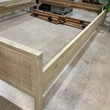 Lulu and Georgia Hannah Cane + Wood Platform Bed Queen BEDS 62w83d46h