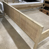 Lulu and Georgia Hannah Cane + Wood Platform Bed Queen BEDS 62w83d46h