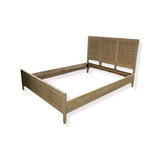 Lulu and Georgia Hannah Cane + Wood Platform Bed Queen BEDS 62w83d46h