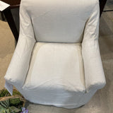 Breton Linen Draped DINING CHAIRS White 29w28d32h