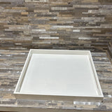Crate & Barrel Grant White Tray ACCESSORIES 17.5w15d2h