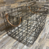 Wire Basket w/ Rose Gold Handles ACCESSORIES 11Wx10Dx7.5H