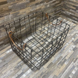 Wire Basket w/ Rose Gold Handles ACCESSORIES 11Wx10Dx7.5H