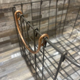 Wire Basket w/ Rose Gold Handles ACCESSORIES 11Wx10Dx7.5H