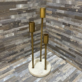 Bloomhome Fleur Iron Marble Candle Stand ACCESSORIES White 5d12h