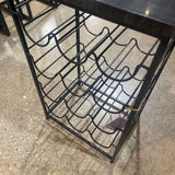 Bloomhome Alba Iron Marble Wine Rack 12 Bottle ACCESSORIES Black 15Wx11Dx24H