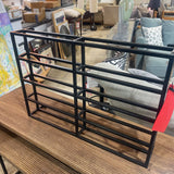 Belmont 8 Bottle Wine Rack ACCESSORIES Black 28Wx4.75Dx20H