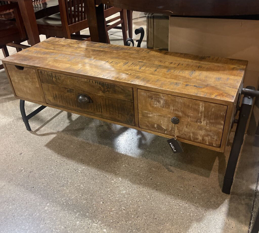 Industrial Mosaic 3 Drawer TV MEDIA CONSOLE 49Wx19Dx15
