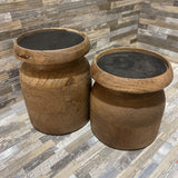 2pc Set Allium Round Candle Holder Weathered ACCESSORIES 5Wx6H tallest