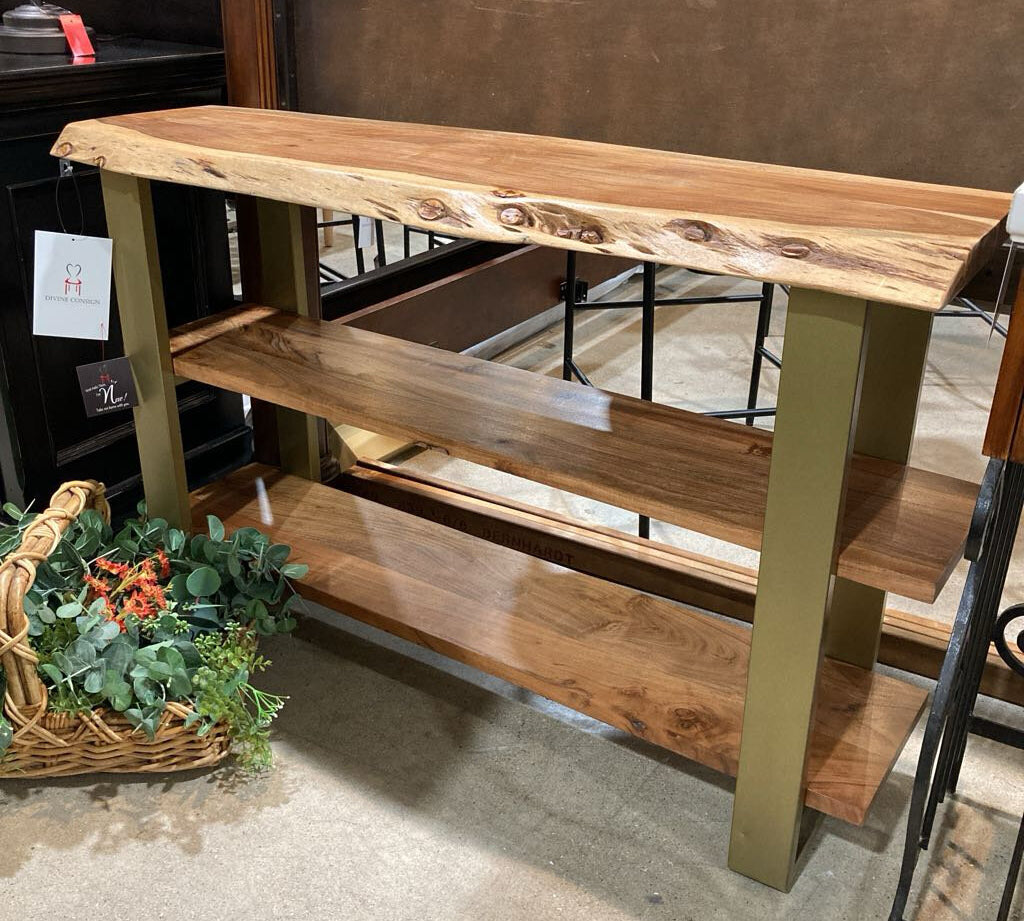Bloomhome Artisan Triple Shelf CONSOLE TABLE 48w17d31h