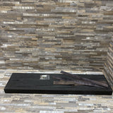 Holly Leather Strap Wall Shelf Medium ACCESSORIES Black 29.5w7d11h