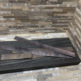 Holly Leather Strap Wall Shelf Medium ACCESSORIES Black 29.5w7d11h