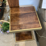 Wooden Iron Sofa - Gold SIDE TABLE 15Wx15Dx25.5H