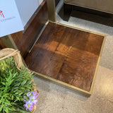 Wooden Iron Sofa - Gold SIDE TABLE 15Wx15Dx25.5H