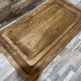 2pc Jaipore Wood Charger / Bread Board ACCESSORIES Barn 18Wx10Dx1H largest