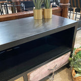 Black Reclaimed Mosaic 3 Drawer Media Unit MEDIA CONSOLE 69w18d23.5h