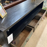 Black Reclaimed Mosaic 3 Drawer Media Unit MEDIA CONSOLE 69w18d23.5h