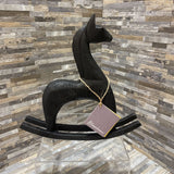 Decorative Wooden Rocking Horse ACCESSORIES Black 11Wx2Dx11H