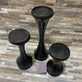 Bloomhome 3pc Set Holland Candle Stand ACCESSORIES Black43.00 3.75Wx12H lagest