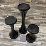 Bloomhome 3pc Set Holland Candle Stand ACCESSORIES Black43.00 3.75Wx12H lagest