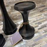 Bloomhome 3pc Set Holland Candle Stand ACCESSORIES Black43.00 3.75Wx12H lagest