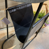 Bloomhome Roxy Leather Magazine Table SIDE TABLE 22w9.5d23.5h