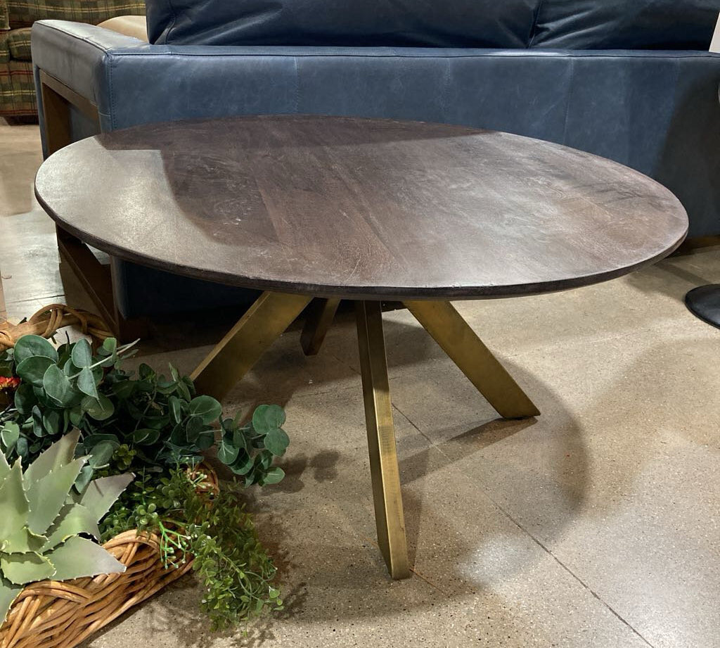 Bloomhome Carter Wooden Iron Coffee Table Large COFFEE/COCKTAIL TABLE 36d18h
