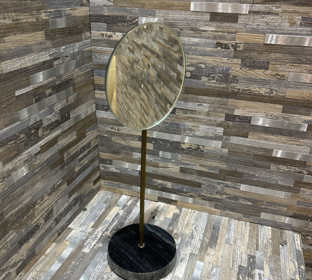 Bloomhome Fleur Iron Marble Mirror ACCESSORIES Black 6d16h