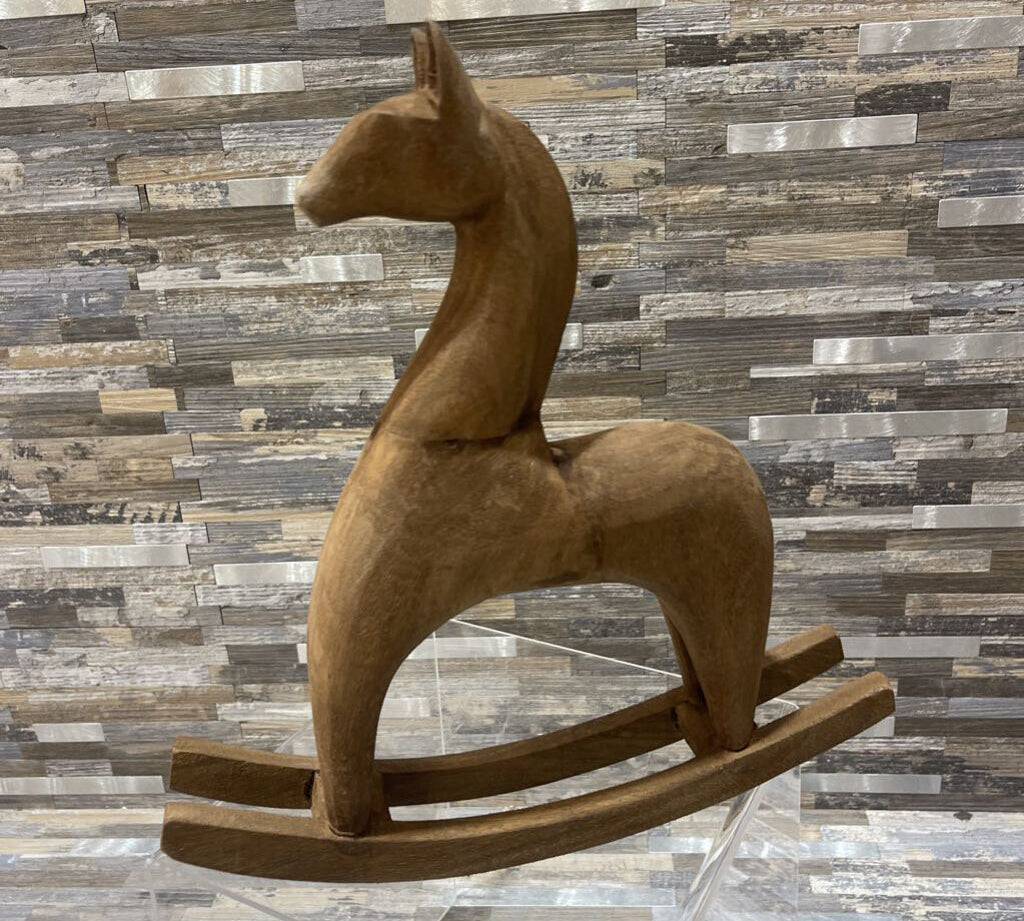 Bloomhome Decorative Wooden Rocking Horse ACCESSORIES Barnwood