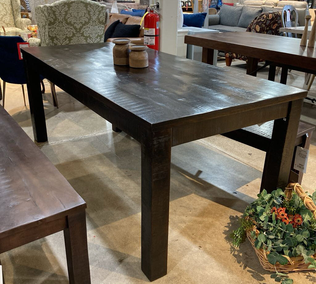 Villa2 Havana Dark Wood Square Leg DINING TABLE 76w36d30.5h