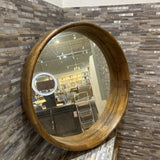 Bloomhome Luca Wooden Round Mirror Weathered MIRRORS 30d